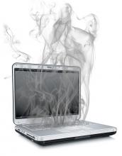 laptop smoking