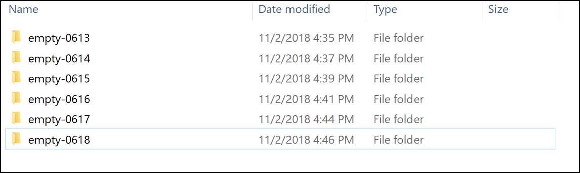 folder structure